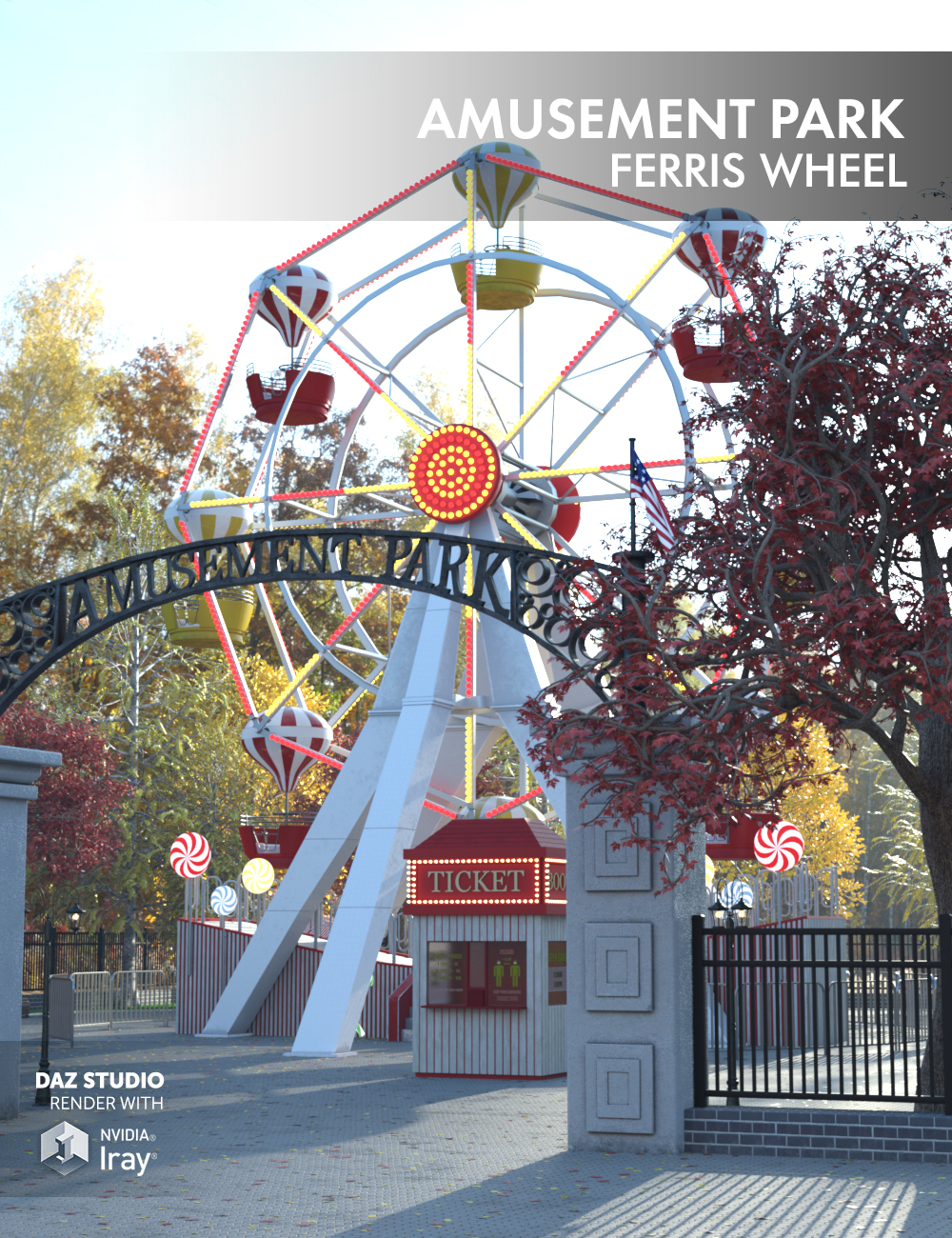 Amusement Park Ferris Wheel